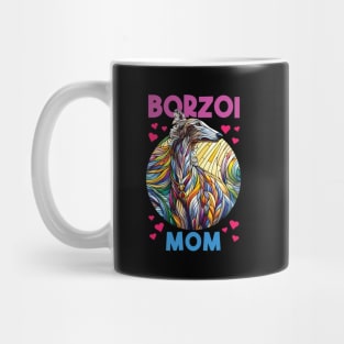 Borzoi mom, stained glass. I love borzois. Mug